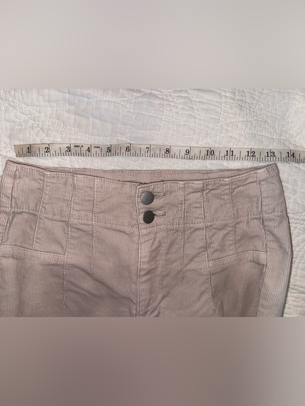 Altar'd State Cream High-Waist Corduroy Flare Pants - Picture 7 of 9